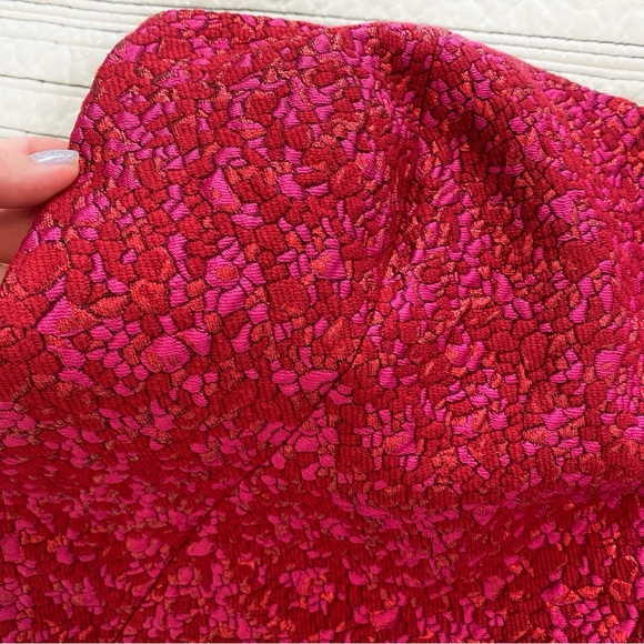 NWT Forever New Ariana Petite Textured 90s Mini Dress Red and Pink Boucle sz 4 - Picture 7 of 12